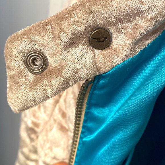 Vintage Diesel Gold Velour Coat Size Small - Picture 11 of 13